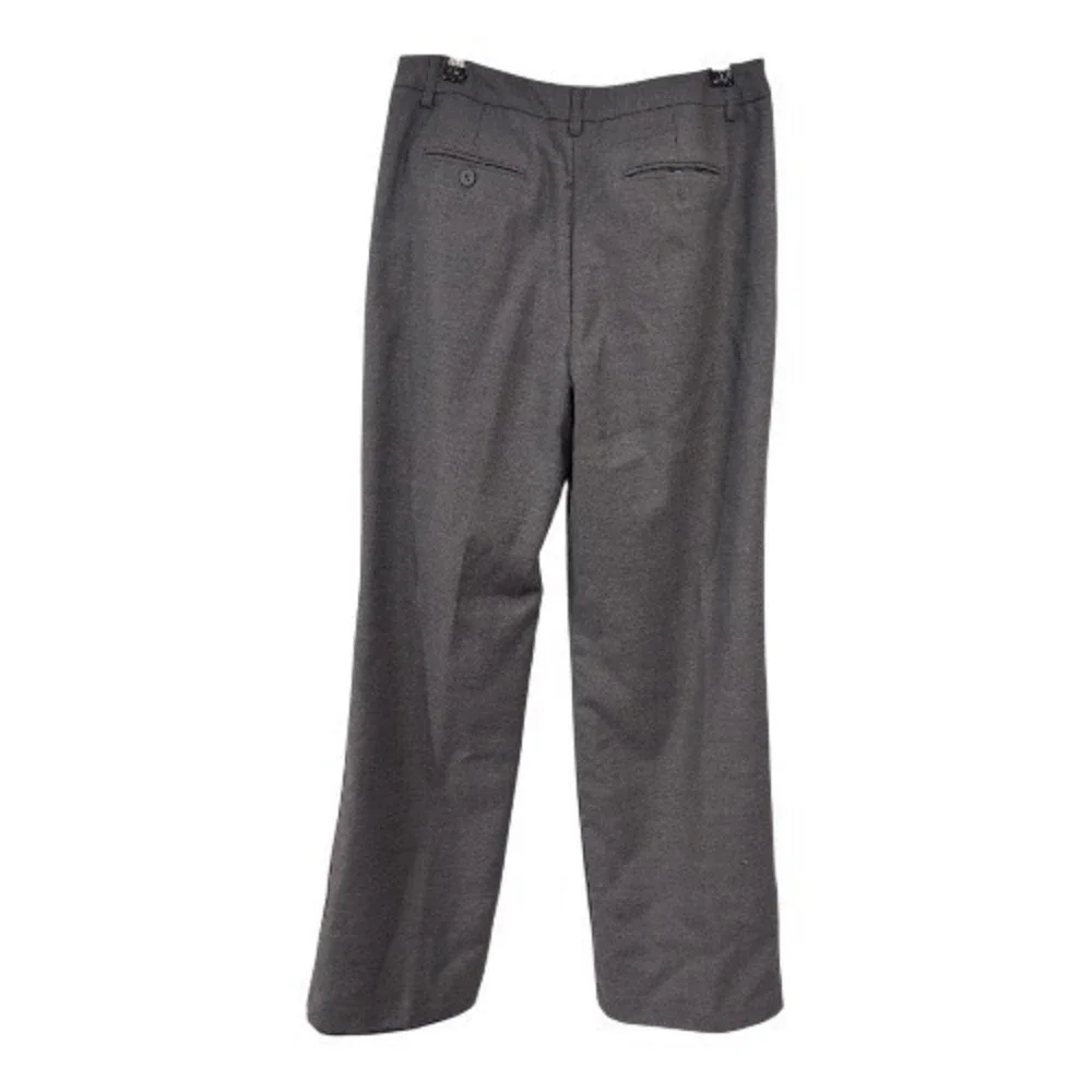 JG Hook Gray Wool Blend Pleated Wide Leg Dress Pants Size 8